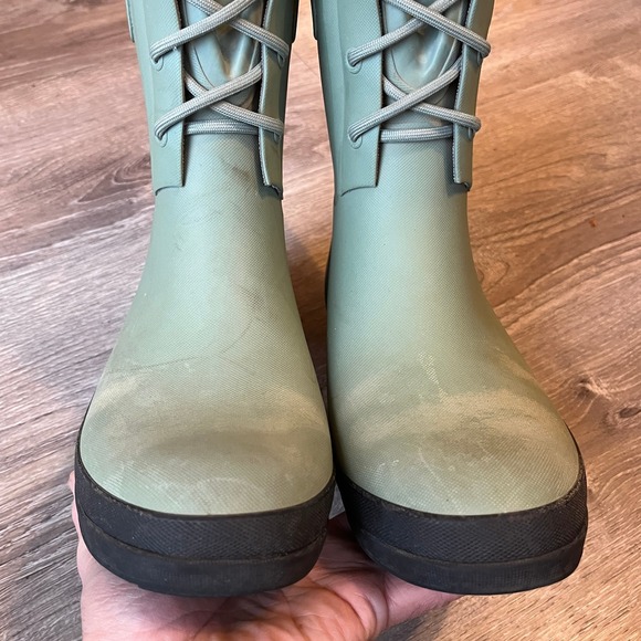 Bogs Amanda II Plush Lace Up Waterproof Boots Faux Fur Jade Green Women 10 EU 41 - Picture 6 of 12